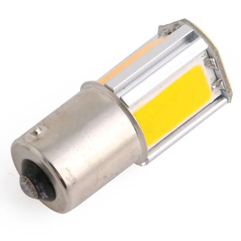 2pcs/set 12V 1156 4 COB LED Car Turn Signal Rear Light Lamp Bulb Amber Yellow
