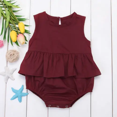 Красные безрукавные боди для новорожденных девочек|sleeveless bodysuit|girls sleeveless bodysuitsbaby