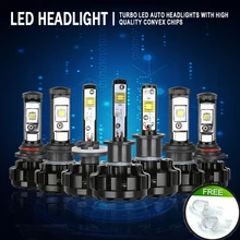 JGAUT V18 автомобиль свет комплект H4 светодио дный H13 9007 H7 H11 9005 9006 H1 H3 XHP70 3000 К 8000 К 6000 К Motorcyc туман фары лампы Canbus