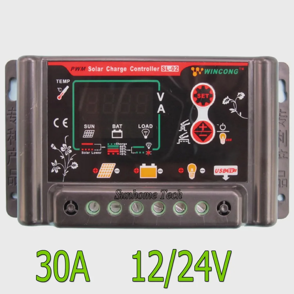 30A12V24VSL02B30ASolarChargeControllerRegulatorvoltage