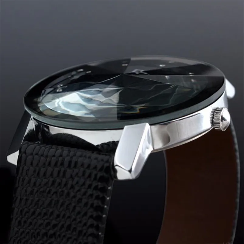 Men Watch Luxury Quartz Sport Military Stainless Steel Dial Leather Band Wrist Watch Men Women Watch Relogio Masculino D26 (5)