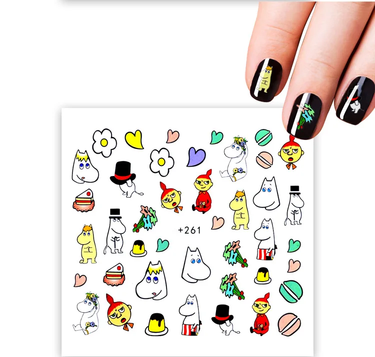 1 шт мультяшная наклейка на ногти водная переводная наклейка на ногти Сейлор Мун цветные Слайдеры для самостоятельного украшения ногтей - Цвет: 261