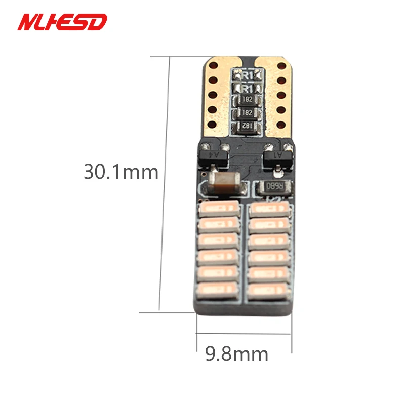 100X автомобиля светодиодный T10 194 W5W Canbus 24 SMD 4014 Нет Ошибка T10 светодиодный лампа Парковка Авто лампы Лампы для чтения 12 V белого и желтого цвета синий