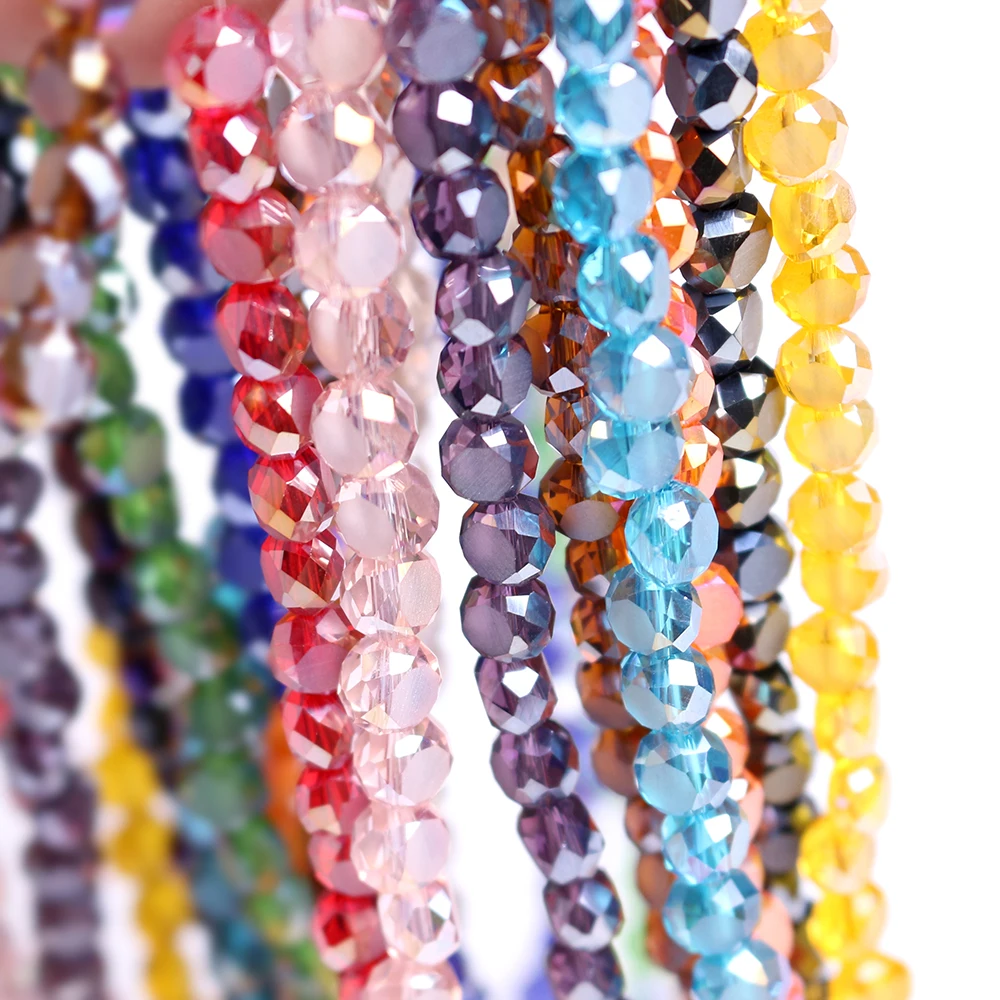 

Diy Handmade Beads Materials Beads Plating Crystal 100PCS/LOT 6mm AB Bread Beads Fit DIY Jewelry Making Finding