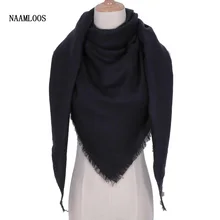 Роскошный бренд Desiguers, зимний треугольный шарф, женские шали и палантины, кашемировые платки, одноцветные шарфы, одеяло, Прямая поставка