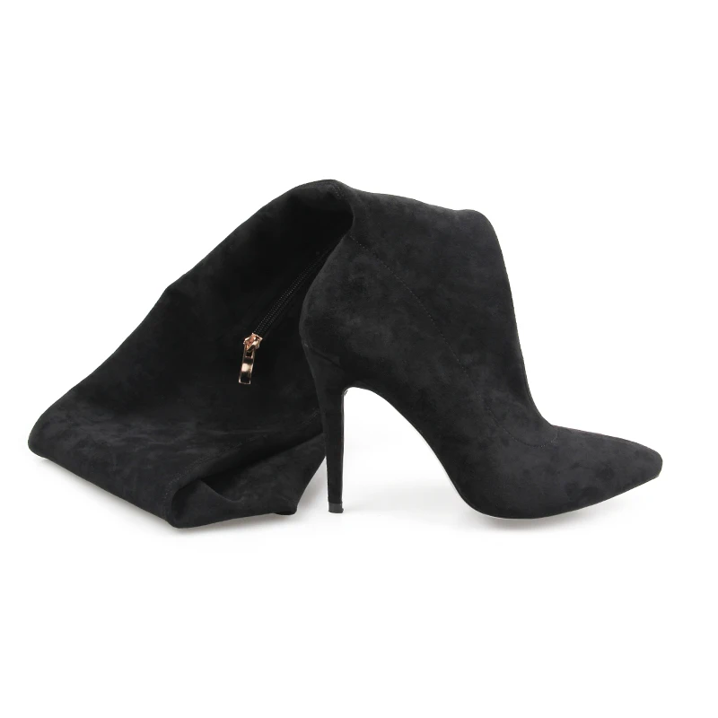 Bottes Perixir Tissu Mode Cm Bout Talons Genou Le 11 Hiver Noir Pointu Femmes De Sur Hautes Lycra Coton Mince jaune bleu xrTtwA0qrf