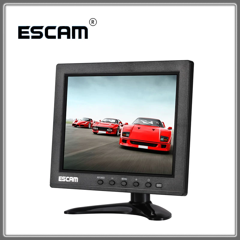 8 дюймовый TFT ЖК монитор Escam T08 1024x768 с VGA HDMI AV BNC USB портом для ПК CCTV IP камеры
