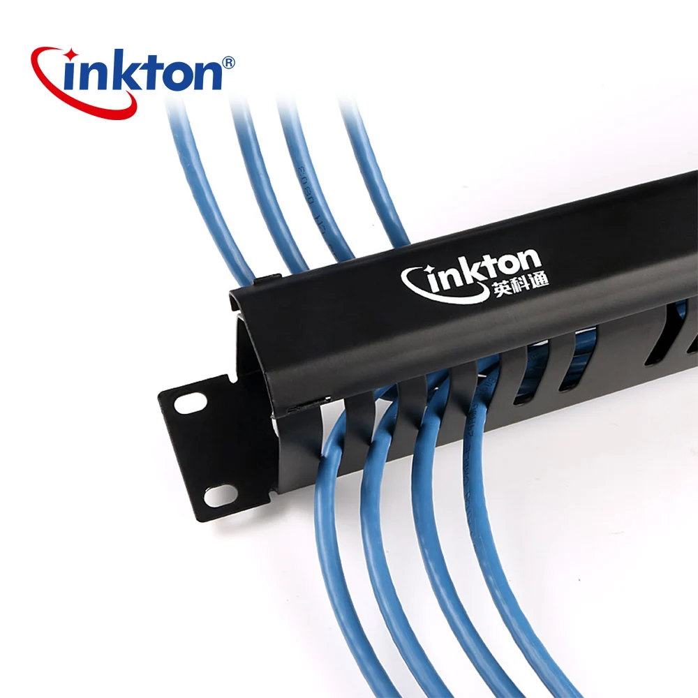 Inkton 19 дюймовый 1U 24 порта металлический кабель управления для монтажа в стойку