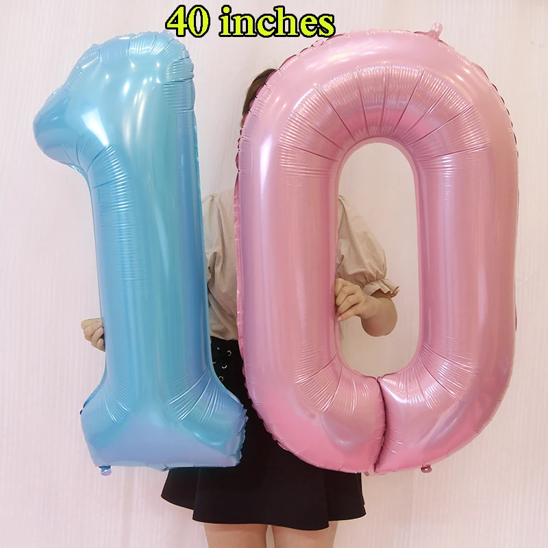 40inches-10 party number balloons