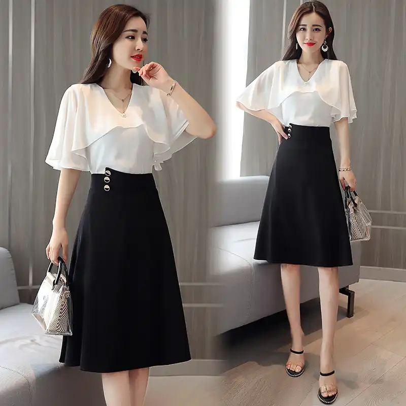 black skirt outfit formal