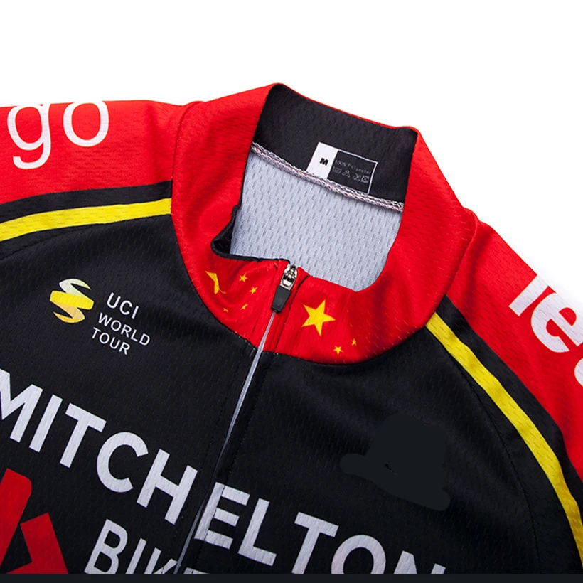 Команда MITCHELTON RED PRO Велоспорт Джерси нагрудники шорты костюм Ropa Ciclismo мужские летние быстросохнущие велосипедный майон одежда