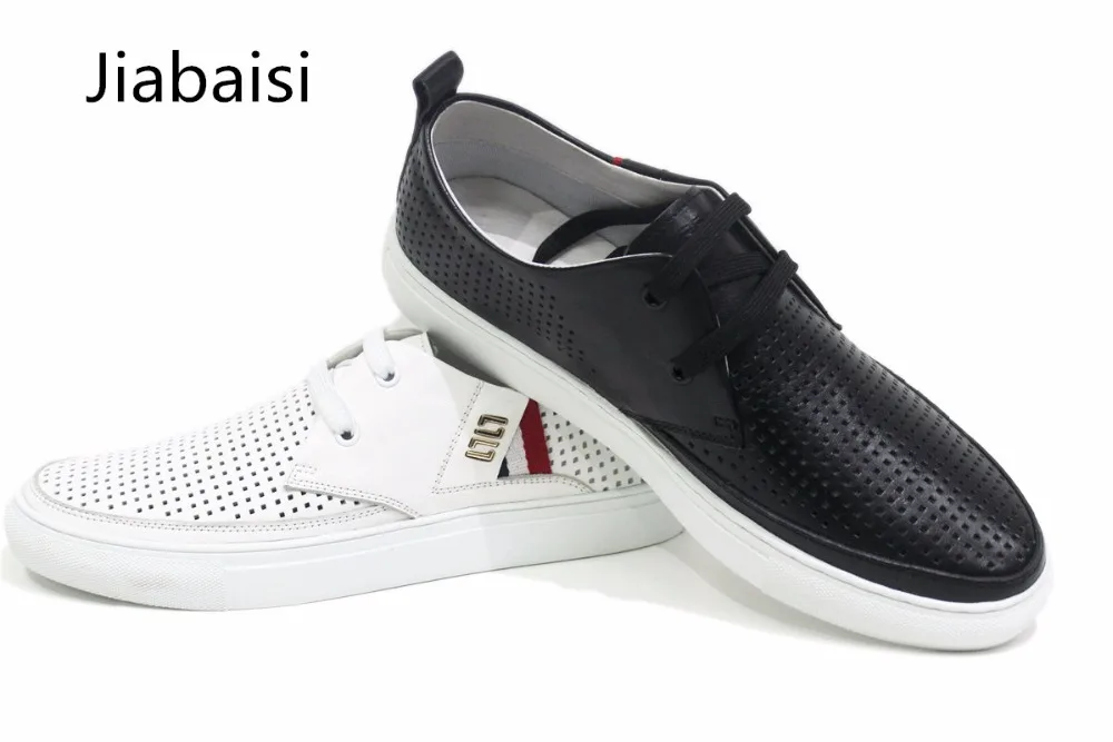

Jiabaisi shoes men casual hot sale laser carving loafer lace up softstar Hollow out oxford comfort Genuine Cow leather shoe