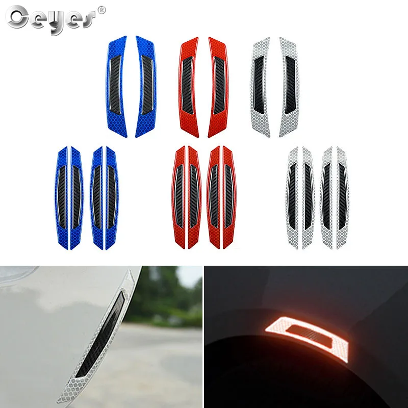 

Ceyes Car Sticker 5D Carbon Fiber Stickers Reflective Strip Door Warning Reflector Car Styling Accessories Automobiles