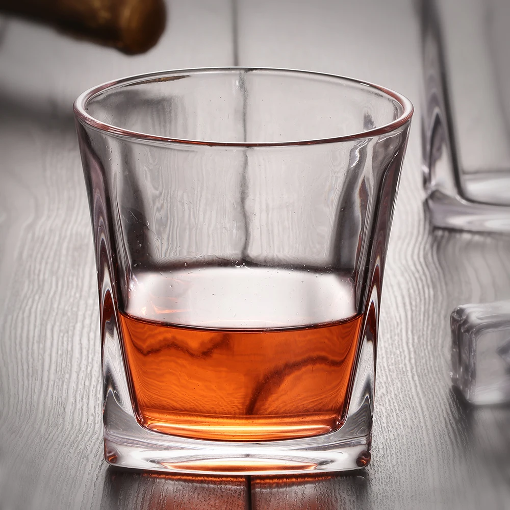 

Square Base Whiskey Wine Glass 8OZ Vaso Copos For Drink Vodka Juice Milk