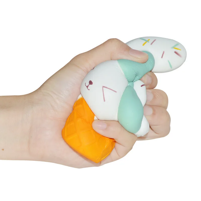 2018 новый милый кролик мороженое мягкими замедлить рост Jumbo мягкий Squeeze Kawaii Squishies