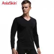 Модное мужское нижнее белье, кальсоны, топ, термо, v-образный вырез, хлопок, спандекс, брендовая одежда, ледяной шелк, топ, элегантный Asiaskin
