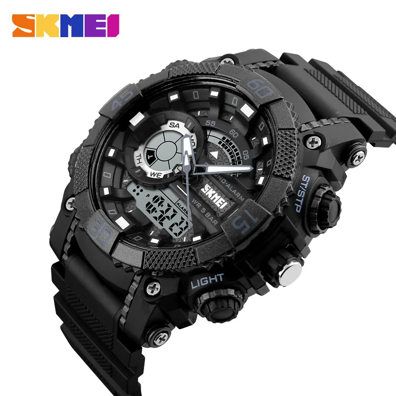 SKMEI Fashion Dial Outdoor Sports Watches Men font b Electronic b font Quartz Digital Watch 50M