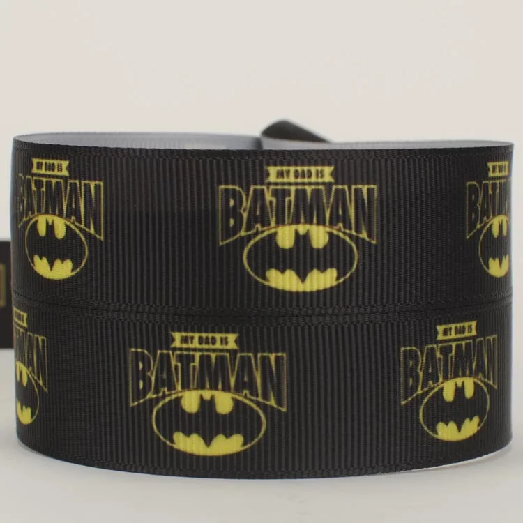 BATMAN CHEVRON SUPER HERO 1.5/" Grosgrain Ribbon Various Yards SHIP FROM USA
