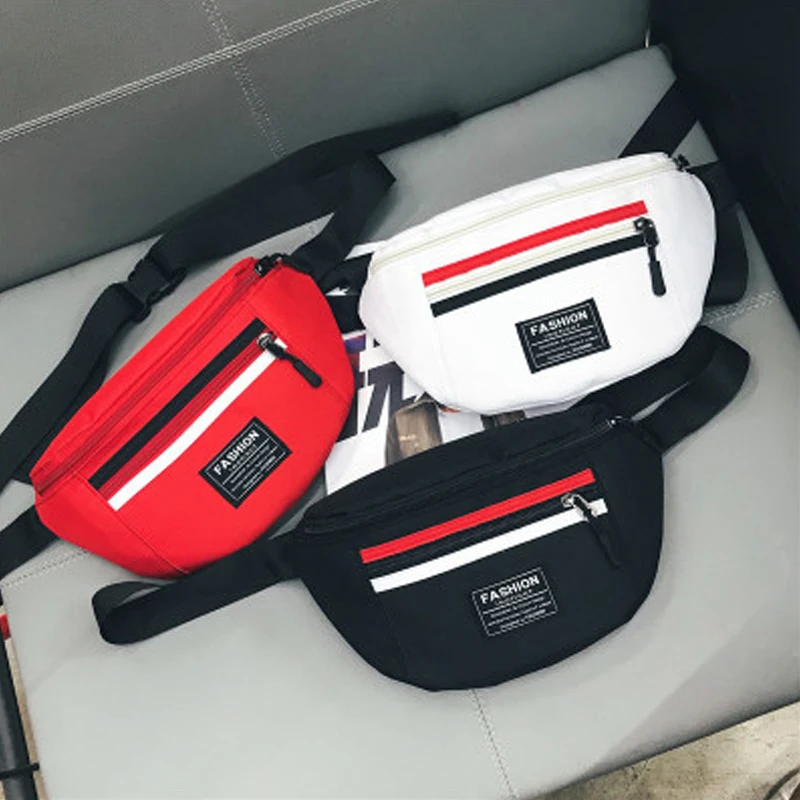 

Fashion Large Waterproof Nylon Fanny Pack Belt Bag Zipper Ladie Chest Handbags Girls Boys Travel Phone Bags Women Waist Bag 529