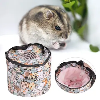 

Portable Small Pet Bag Hamster Carrier Bags for Outdoor Activity Portable Hanging Bag Hamster Pets Outer Bag