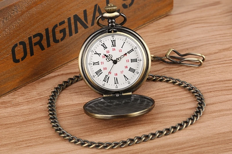 To MY SON Engraved Word  Retro Copper Pocket Watch Men Unique Quartz Clock Chain Boy Birthday Christmas Gift for Kids Boy Men 2019 (1)
