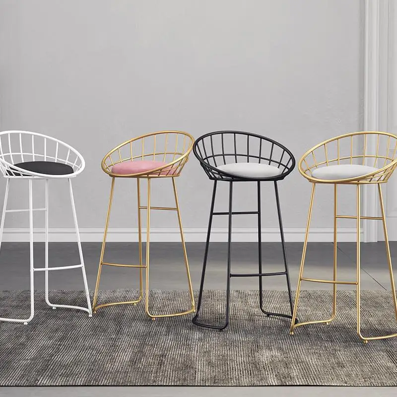 Nordic кованого железа барный стул творческий обеденный стул простой магазин чая высокий стол cafe спинки стульчик