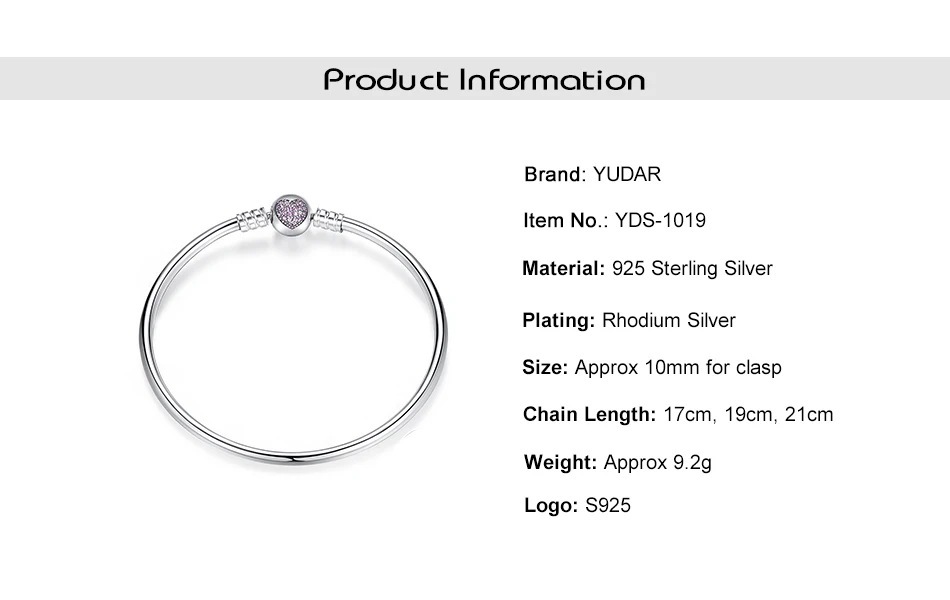 yudar-925-sterling-silver-DIY-bangle-bracelet-for-beads-pave-cz-heart-design-YDS-1019-1