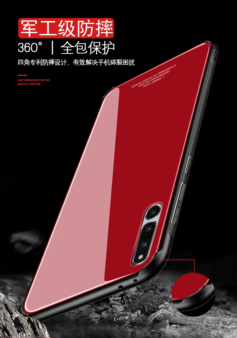 Tempered Glass Case for Huawei Honor Magic 2 Hard Back Cover Magic2 Soft TPU Silicone Bumper On For Huawei Honor Magic 2 Case 