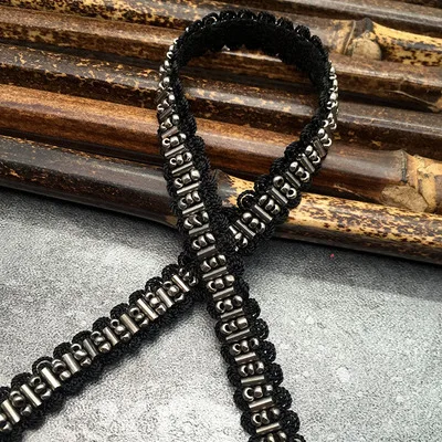 HB008 Gray black 3 ярда/лот ручная работа бисером маленькая жемчужина кисточка бахрома и кружевная бейка DIY аксессуары для волос ожерелье воротник юбка украшение дома - Цвет: HB008 Gray black