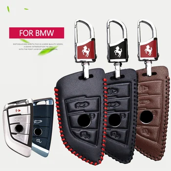 

Genuine Leather Car Key Cover Case For BMW X5 F15 E53 E70 X3 E83 X1 F48 X4 Z3 E90 E46 F30 G30 F20 e90 M Performance Accessories