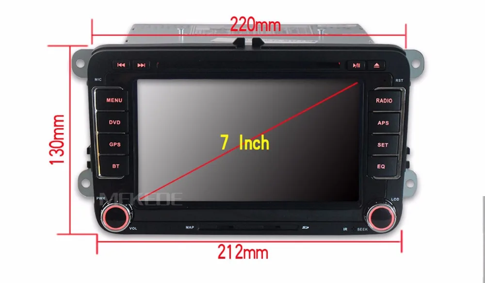 Best Free shipping 7" Car DVD multimedia player radio audio For VW POLO GTI GOLF 5 6 MK5 MK6 JETTA PASSAT B6 Touran Sharan GPS Navi 11