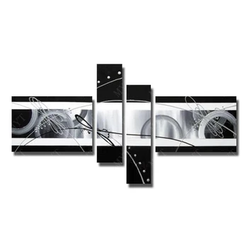 

Oil Paintings on Sale 4 Peices Abstract Knife Painting Modern Living Room Decor Canvas Pictures Wall Decor No Framed