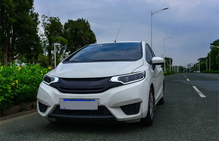 2 шт. светодиодный фары для Honda Fit 2014-2017 автомобилей Светодиодный свет двойной ксеноновой линзы автомобильные аксессуары Габаритные огни