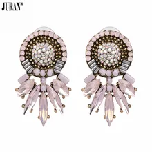 JURAN 4 цвета этнические очаровательные серьги-капельки для женщин богемные праздничные ювелирные изделия блестящие серьги-гвоздики для женщин Свадебные подарки