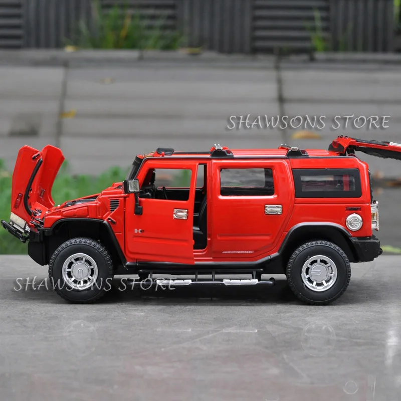 Литая модель автомобиля игрушки 1:24 для HUMMER H2 SUV автомобиль Реплика коллекция
