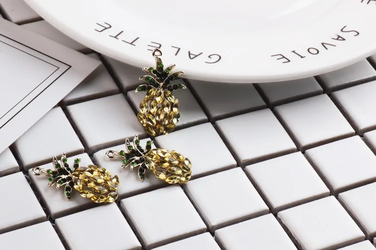 Ritoule DIY handmade jewelry fashion earrings bracelets necklace diamond alloy parts hollowed out pineapple Jewelry Findings
