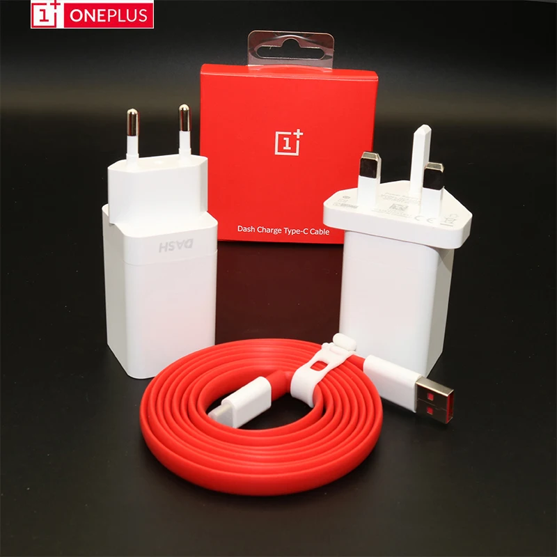 

Original Oneplus 6 Dash Charger one plus 5 5t 3t 3 Smartphone 5V/4A usb wall travel adapter &USb 3.1 Type C fast charge cable