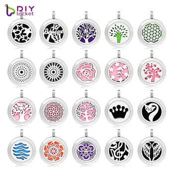 

20mm Stainless Steel Essential Oil Diffuser Necklace With Free Pads CA157-208
