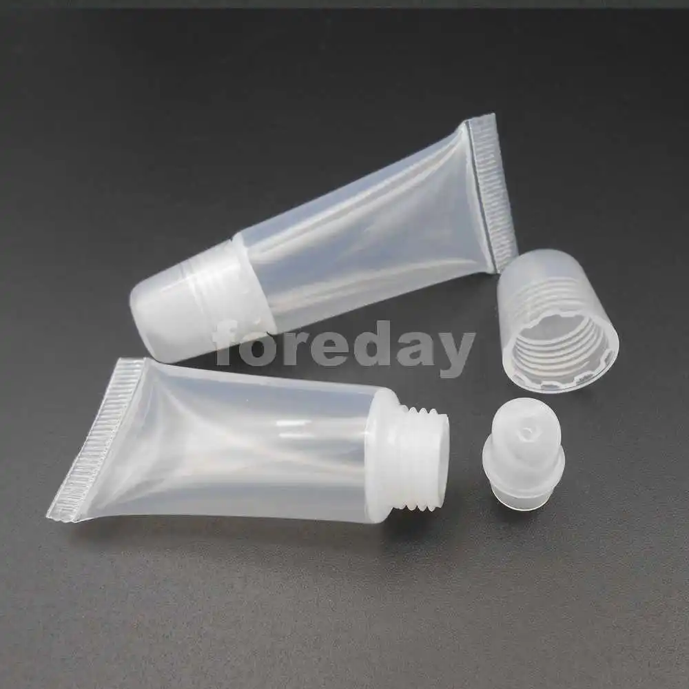 2 100PCS X 5ML Screw Cap Bottles Squeeze Lip Gloss Balm Tube Plastic