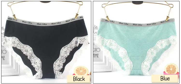 New Brand Woman Cotton Cute Panties Vs Love Pink Women Briefs Lace Decoration for Girls Calcinhas Underwear Lingerie Intimates (14)