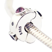 CKK стерлингового серебра 925 Spacer взрыв Любовь клип Шарм бусины подходят Пандора браслет Серебряный Шарм серебро 925 ювелирных изделий для для женщин