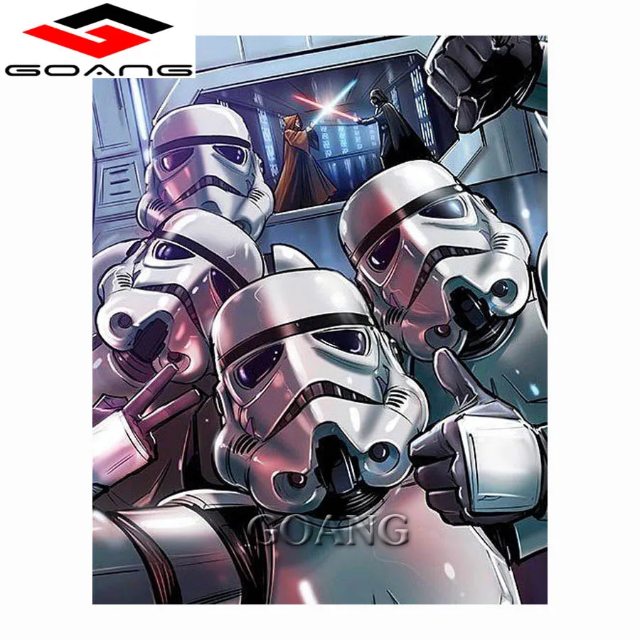 

5D Diamond Painting 100% Full Square Drill Home Decoration Cross Stitch Mosaic Diamond Embroidery Star Wars paste picture