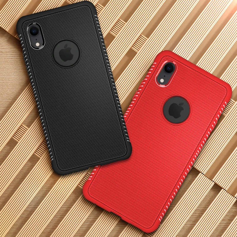 Мягкий силиконовый чехол из ТПУ для iPhone X XS MAX XR 7 противоударный с рассеиванием