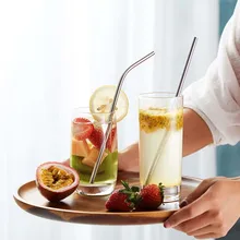 Многоразовые изогнутые прямые соломинки из нержавеющей стали металлическая соломинка для коктейлей для 20 oz 30 унций стакан вечерние Барные аксессуары