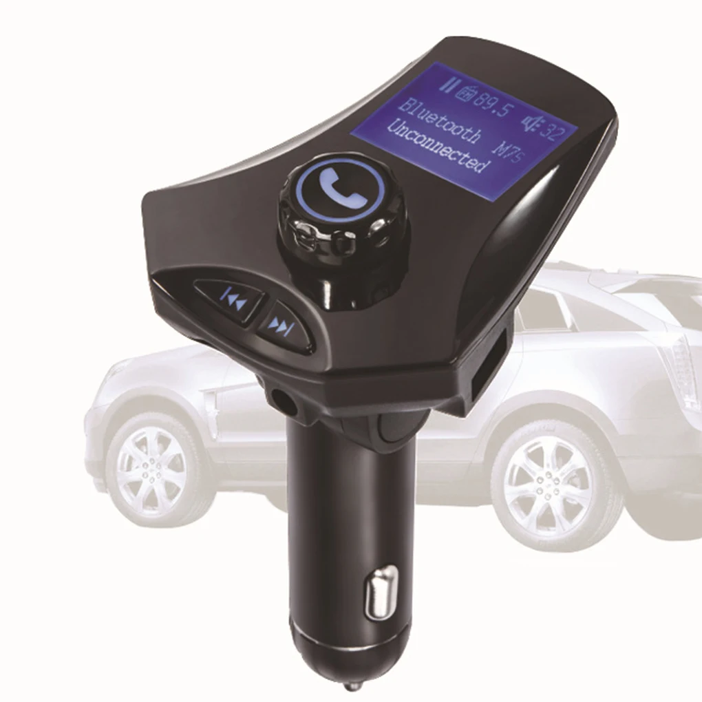 Большой ЖК-экран Bluetooth автомобильный fm-передатчик MP3-плеер Поддержка U диск/TF карта 2.1A AUX IN/OUT двойное USB зарядное устройство