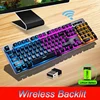 MK500 Wireless Keyboard Rechargeable Backlight Gaming Charging Backlight Wireless Keyboard Alloy Panel Suitable for Desktop ► Photo 1/6