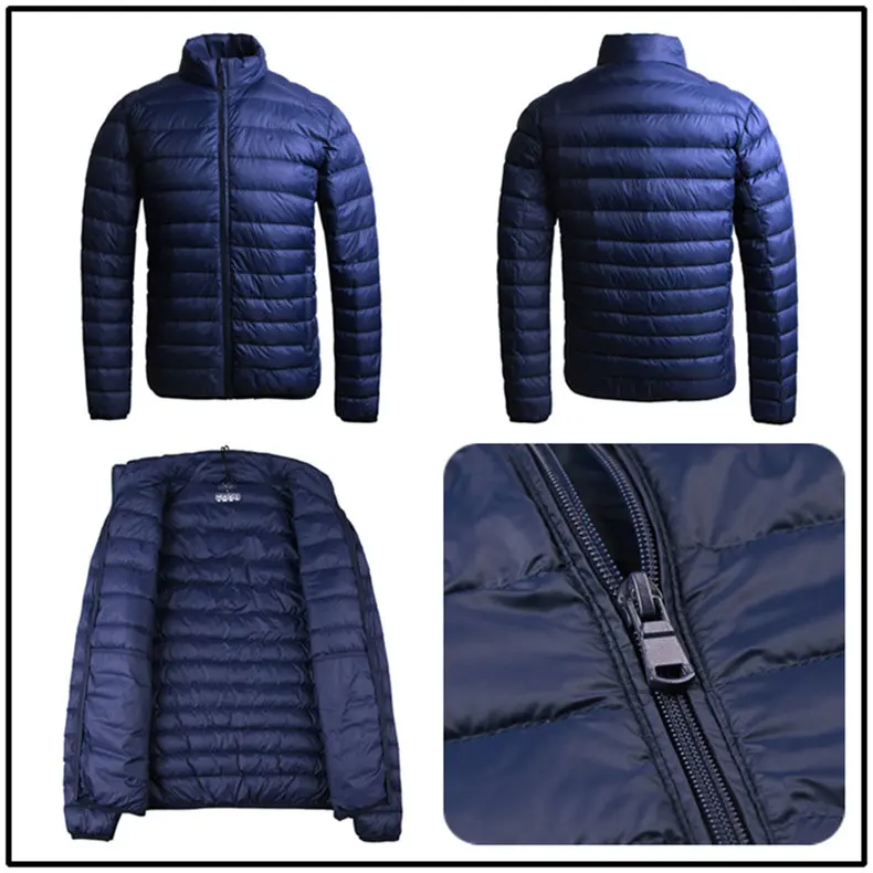 Customized White Duck Down Jacket Men Winter Ultralight Light Male Parka Coats Man Brand Clothing Water Resistant Outwear Autumn10