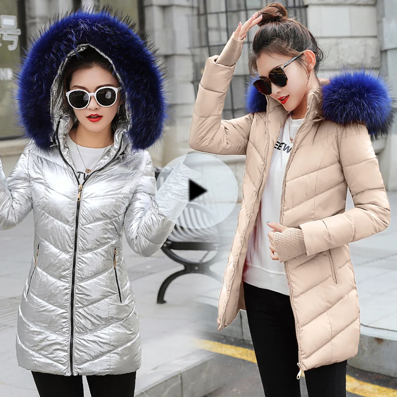 

parka women 2019 Winter Jacket Women Coats Hooded Ladies Coats Female Parka Thick Cotton Padded Lining Winter Female Coats