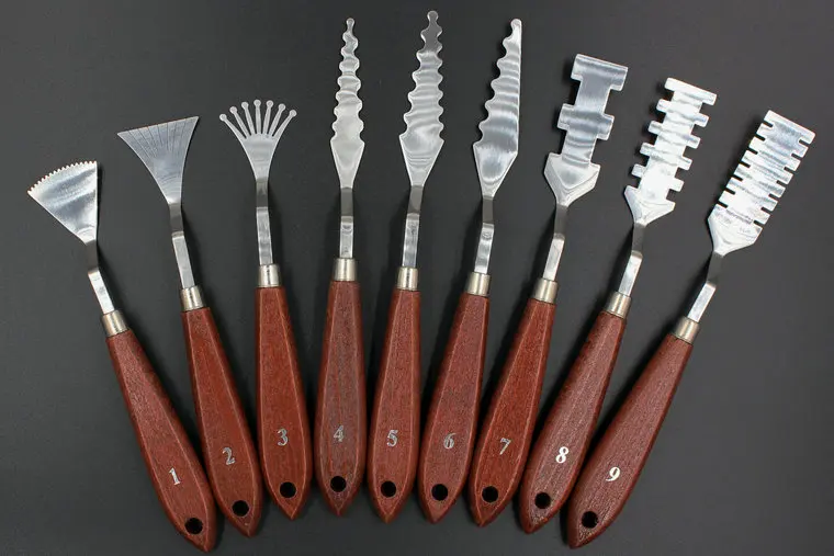 Набор ножей для рисования из 9 нержавеющей стали, специальный эффект, лопатка для художника