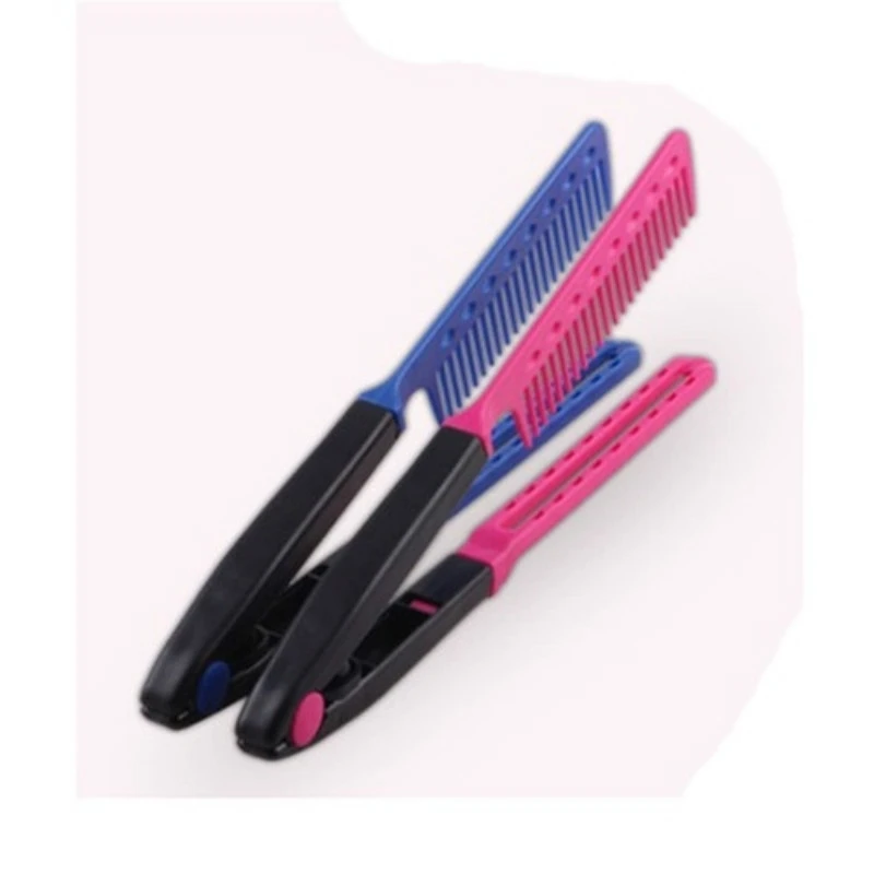 Women Fashion Hair Combs V Type Hair Straightener Comb DIY Salon Haircut Hairdressing Styling Tool (1)